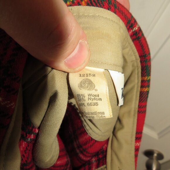 Vintage Woolrich Jacket Men's Medium Red Plaid Wool Shirt Jac Coat 70s CPO - Picture 5 of 6